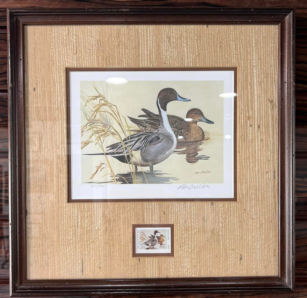 Pintails - Ken Carlson -  1982 Framed TPWD Waterfowl Stamp Print