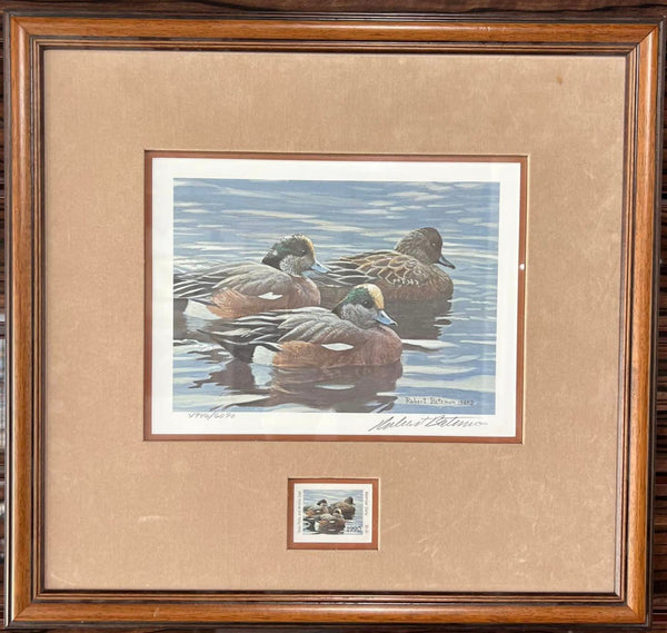 Widgeons - Robert Bateman -  1990 Framed TPWD Waterfowl Stamp Print